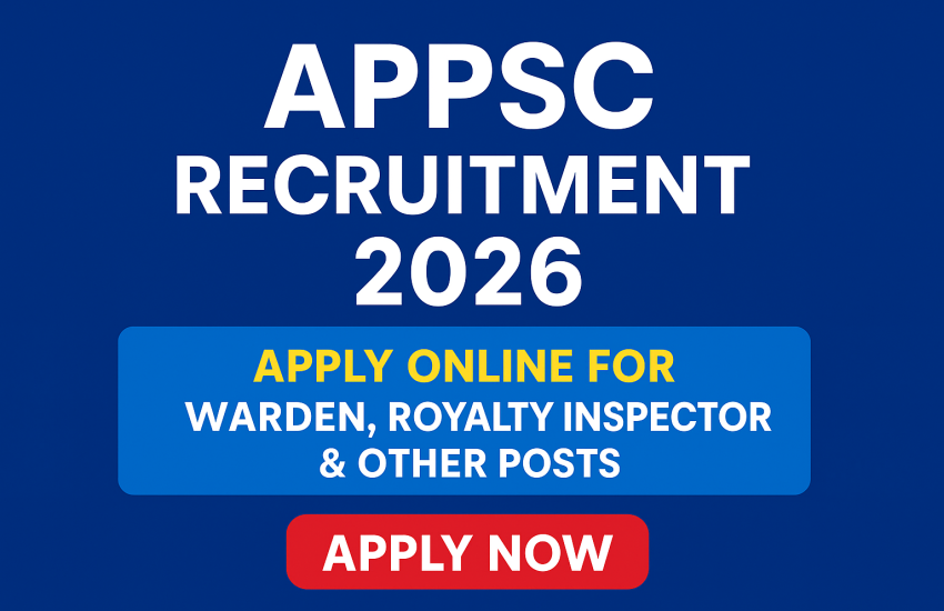APPSC Recruitment 2026 Apply Online Notification