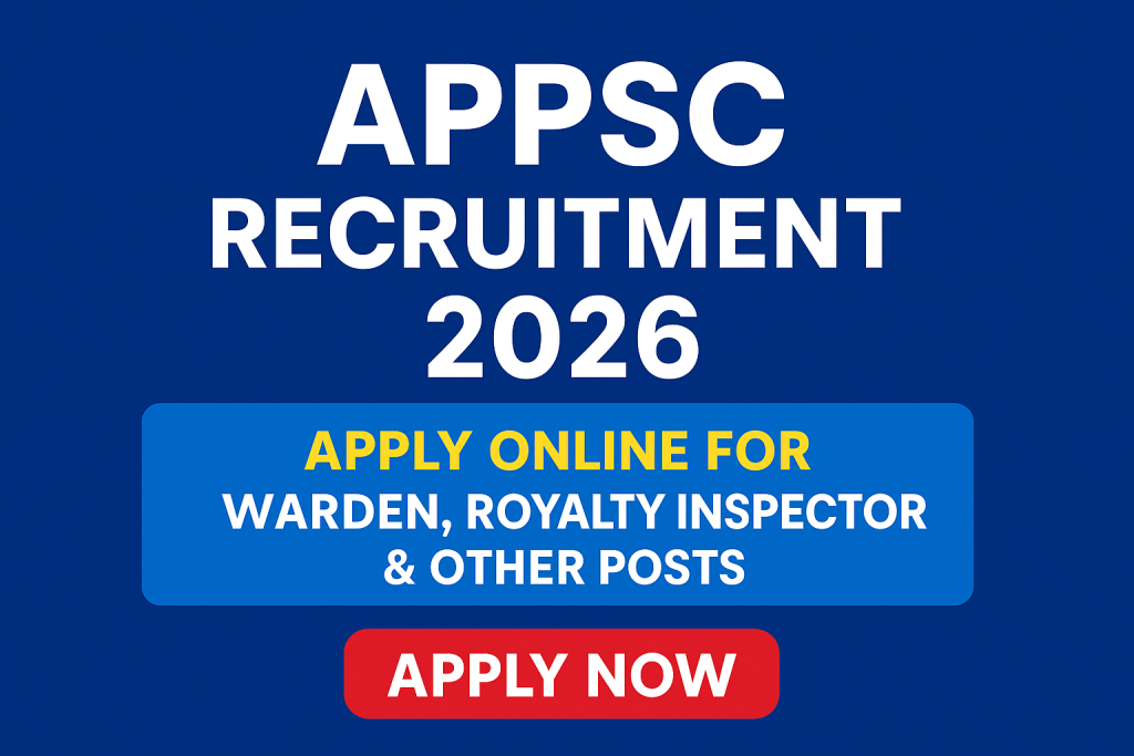 APPSC Recruitment 2026 Apply Online Notification