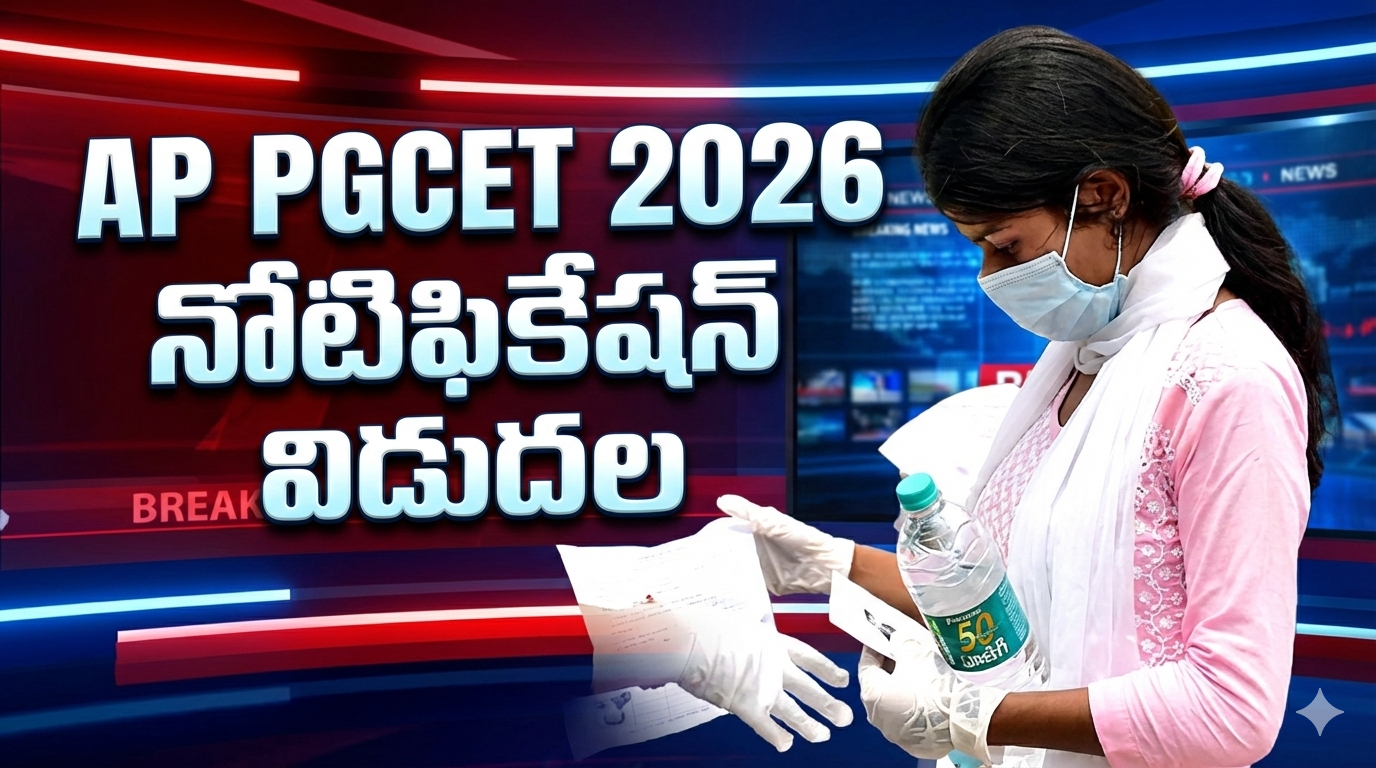 AP PGCET 2026 నోటిఫికేషన్ విడుదల.. పీజీ ప్రవేశాలకు దరఖాస్తులు ప్రారంభం