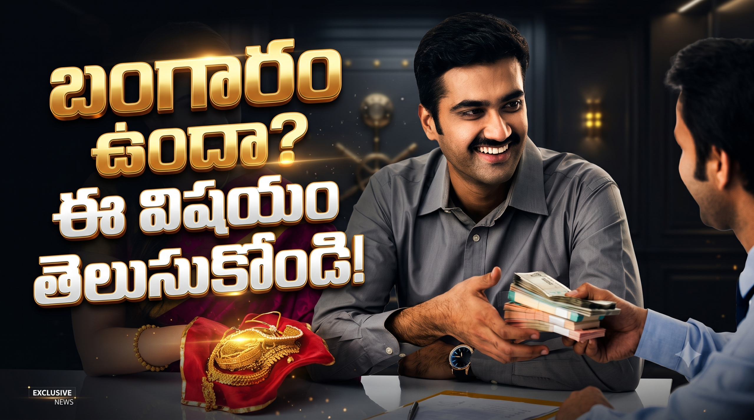 గోల్డ్ లోన్ తీసుకుంటున్న కస్టమర్